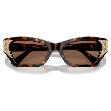 Sunglasses, Cat-eye shape, SK6029, Brown - Swarovski, 5706559