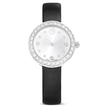 Ročna ura Matrix Tennis, Izdelano v Švici, Usnjeni jermen, Črna, Nerjavno jeklo - Swarovski, 5706663