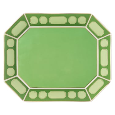 Signum Tablett, Porzellan, Groß, Grün - Swarovski, 5706888