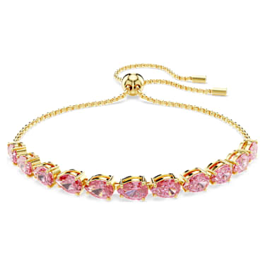 Pulsera Matrix, Talla pera, Rosa, Baño tono oro - Swarovski, 5707187