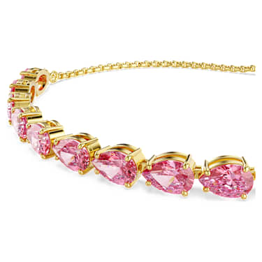 Náramek Matrix, Hruškový výbrus, Růžová, Povrchová úprava z 18k zlata - Swarovski, 5707187