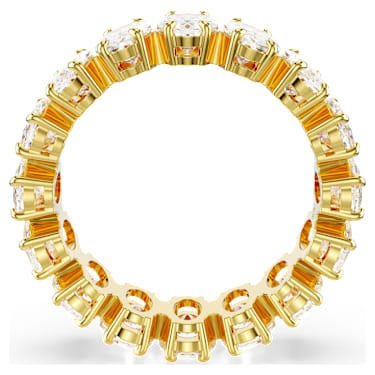 Matrix ring, Oval cut, White, Gold-tone plated - Swarovski, 5707189