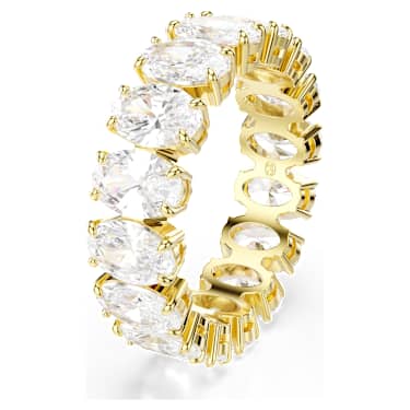Matrix ring, Oval-slijpvorm, Wit, ‎18k gouden afwerking - Swarovski, 5707192