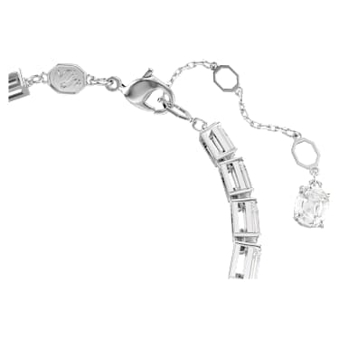 Matrix Tennis 브레이슬릿, 바게트 컷, 화이트, 로듐 플래팅 - Swarovski, 5707200