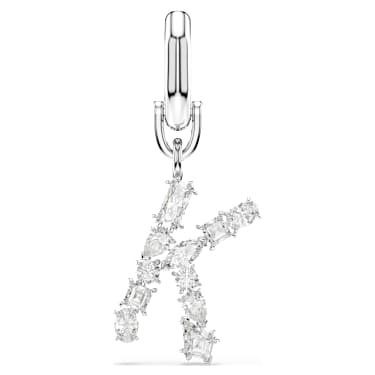 Charm Symbolica, K, Blanc, Métal rhodié - Swarovski, 5707220