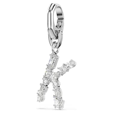 Charm Symbolica, K, Blanc, Métal rhodié - Swarovski, 5707220