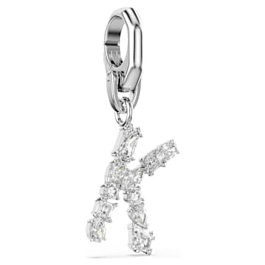 Charm Symbolica, K, Blanc, Métal rhodié - Swarovski, 5707220