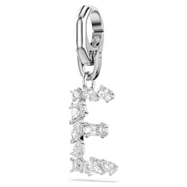 Charm Symbolica, E, Bianco, Placcato rodio - Swarovski, 5707221