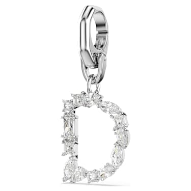 Charm Symbolica, D, Bianco, Placcato rodio - Swarovski, 5707222