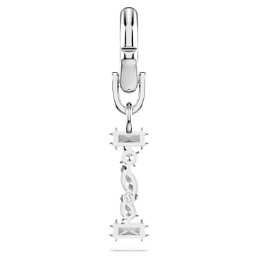 Symbolica charm, I, White, Rhodium plated - Swarovski, 5707223