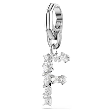 Charm Symbolica, F, Bianco, Placcato rodio - Swarovski, 5707225