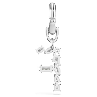 Charm Symbolica, F, Bianco, Placcato rodio - Swarovski, 5707225