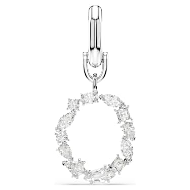 Charm Symbolica, O, Bianco, Placcato rodio - Swarovski, 5707229