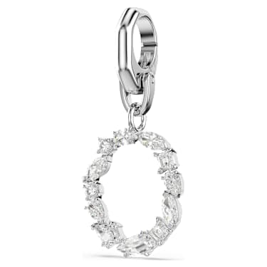 Charm Symbolica, O, Blanc, Métal rhodié - Swarovski, 5707229