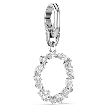 Charm Symbolica, O, Bianco, Placcato rodio - Swarovski, 5707229