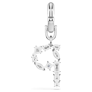 Charm Symbolica, P, Blanc, Métal rhodié - Swarovski, 5707230