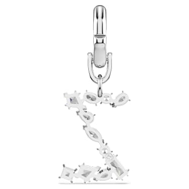 Symbolica charm, Z, White, Rhodium plated - Swarovski, 5707291