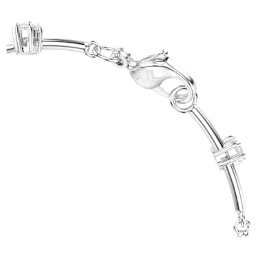 Bracelet Tennis Constella, Crystal Pearl, Tailles rondes, Blanc, Métal rhodié - Swarovski, 5707511