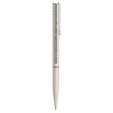 Crystal Shimmer Glide ballpoint pen, Beige, Beige lacquered, Chrome plated - Swarovski, 5707705