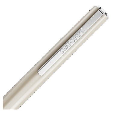 Crystal Shimmer Glide ballpoint pen, Beige, Beige lacquered, Chrome plated - Swarovski, 5707705