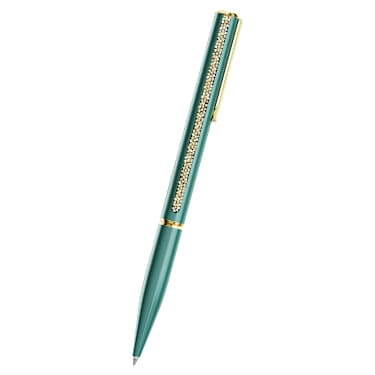 Penna a sfera Crystal Shimmer Glide, Verde, Laccato verde, placcatura in tonalità oro - Swarovski, 5707708
