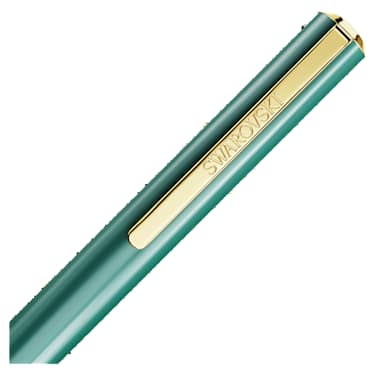 Kemični svinčnik Crystal Shimmer Glide, Zelena, Zeleno lakirano, prevleka v zlatem odtenku - Swarovski, 5707708