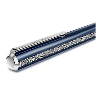 Crystal Shimmer Glide 볼포인트 펜, 블루, 블루 래커 처리, 크롬 플래팅 - Swarovski, 5707709