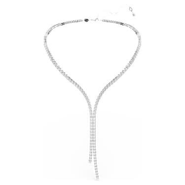 Matrix Y 네크리스, 라운드 컷, 화이트, 로듐 플래팅 - Swarovski, 5707988