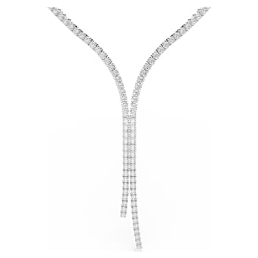 Matrix Y 네크리스, 라운드 컷, 화이트, 로듐 플래팅 - Swarovski, 5707988