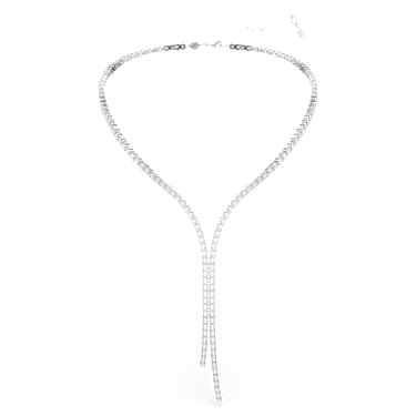 Matrix Y 네크리스, 라운드 컷, 화이트, 로듐 플래팅 - Swarovski, 5707988