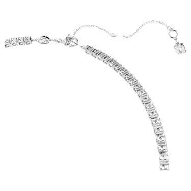 Matrix Y 네크리스, 라운드 컷, 화이트, 로듐 플래팅 - Swarovski, 5707988