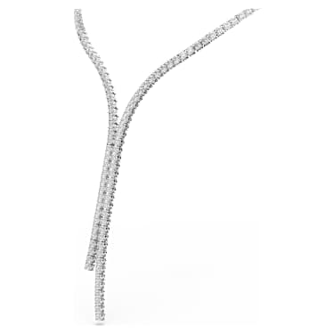 Matrix Y 네크리스, 라운드 컷, 화이트, 로듐 플래팅 - Swarovski, 5707988