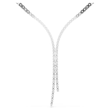 Matrix Y 네크리스, 라운드 컷, 화이트, 로듐 플래팅 - Swarovski, 5707988