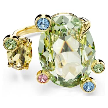 Gema 開口戒指, 混合式切割, 漸層色, 鍍金色色調 - Swarovski, 5708028