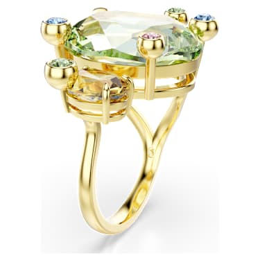 Gema 開口戒指, 混合式切割, 漸層色, 鍍金色色調 - Swarovski, 5708028