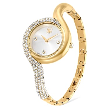 Dextera Asymmetric óra, Svájci gyártmány, Fémszíj, Arany árnyalatú, Arany árnyalatú felület - Swarovski, 5708030