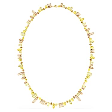 Gema lange Halskette, Verschiedene Schliffe, Gelb, Goldlegierungsschicht - Swarovski, 5708709