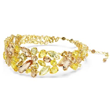 Gema Halsband, Verschiedene Schliffe, Gelb, Goldlegierungsschicht - Swarovski, 5708713