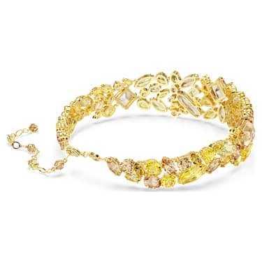 Gema Choker, Blandade slipningar, Gul, 18K guldfinish - Swarovski, 5708713