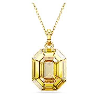 Lucent 펜던트, 옥타곤 쉐입, 옐로우, 골드 톤 플래팅 - Swarovski, 5708781
