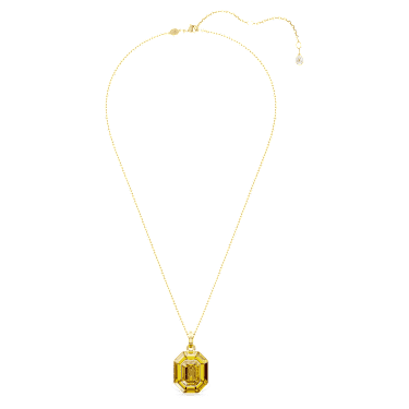Lucent 펜던트, 옥타곤 쉐입, 옐로우, 골드 톤 플래팅 - Swarovski, 5708781