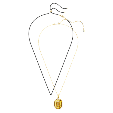 Pandantiv Lucent, Formă octogonală, Galben, Finisaj din aur de 18k - Swarovski, 5708781