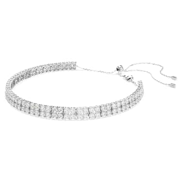 Matrix Halsband, Rundschliff, Weiß, Rhodiniert - Swarovski, 5708936