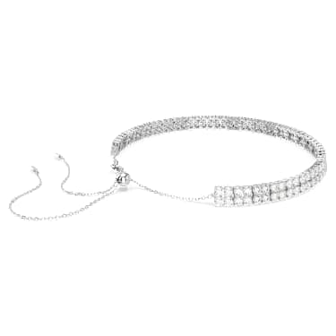 Matrix Halsband, Rundschliff, Weiß, Rhodiniert - Swarovski, 5708936