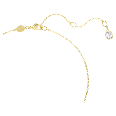 Idyllia 链坠, 混合切割, 花朵, 蓝色, 金色饰面 - Swarovski, 5709029