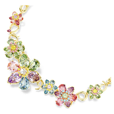 Idyllia 項鏈, 混合式切割, 花朵, 漸層色, 鍍金色色調 - Swarovski, 5709030