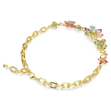 Idyllia 項鏈, 混合式切割, 花朵, 漸層色, 鍍金色色調 - Swarovski, 5709030