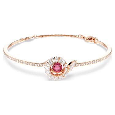 Bracelet-jonc Snake, Tailles variées, Année du Serpent, Rouge, Doré à l’or rose 18 carats (750/1000) - Swarovski, 5709088