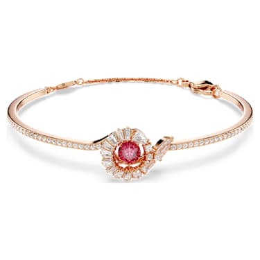 Snake bangle, Mixed cuts, Year of the Snake, Red, Rose gold-tone plated - Swarovski, 5709088