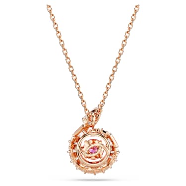 Snake pendant, Mixed cuts, Year of the Snake, Red, Rose gold-tone plated - Swarovski, 5709089